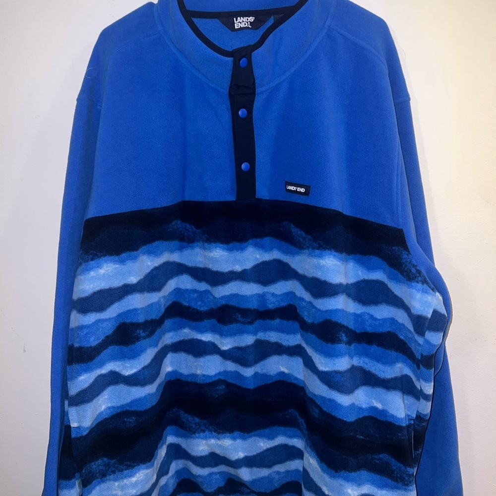 Men’s 4XL Lands’ End Blue Fleece pullover